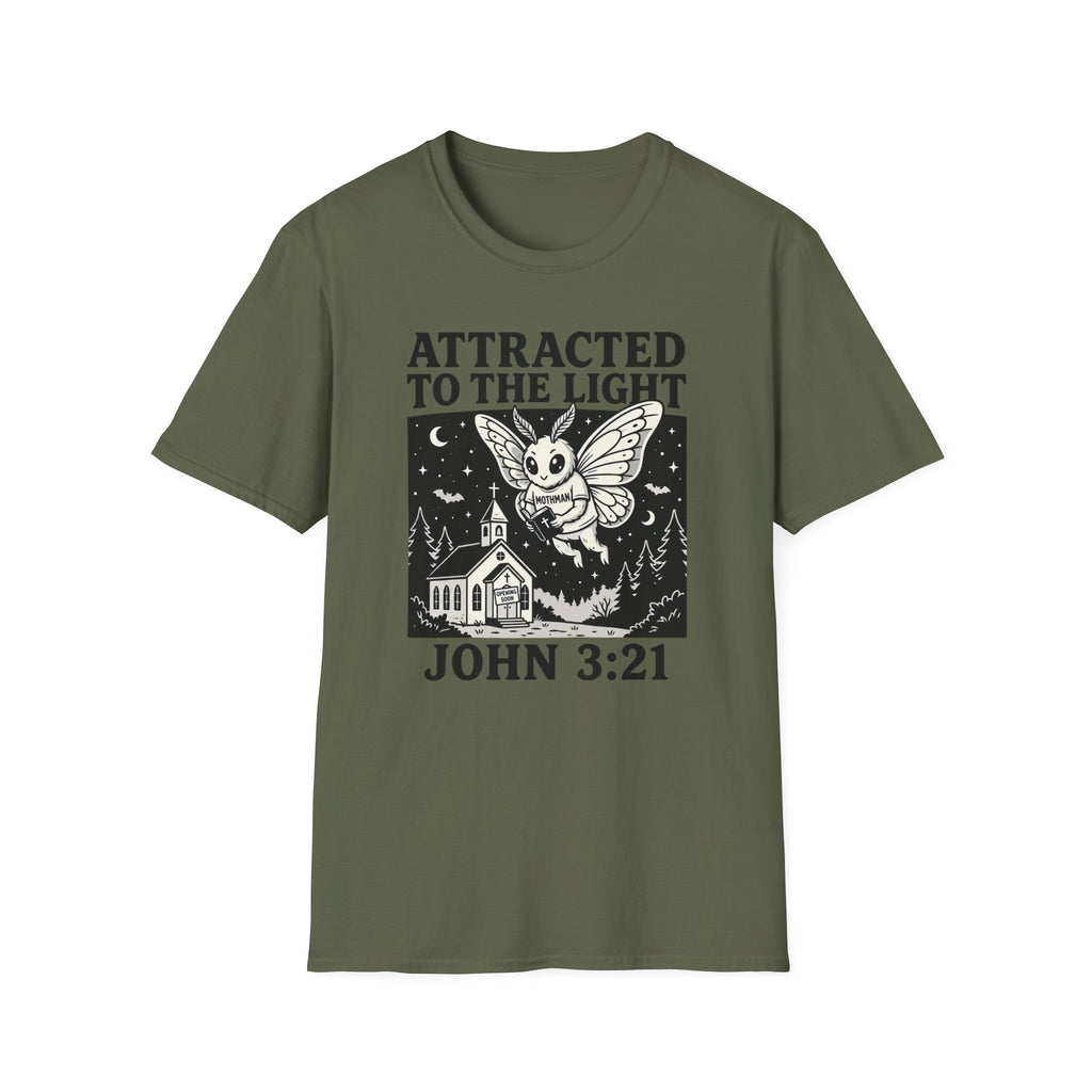 Attracted To The Light Mothman T-Shirt
