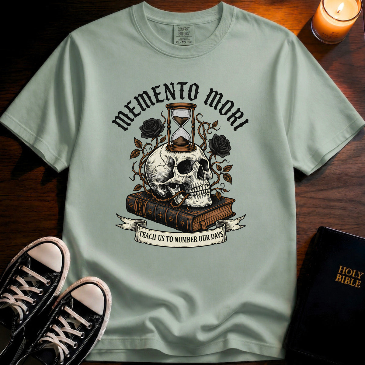 Memento Mori Skull & Hourglass T-Shirt