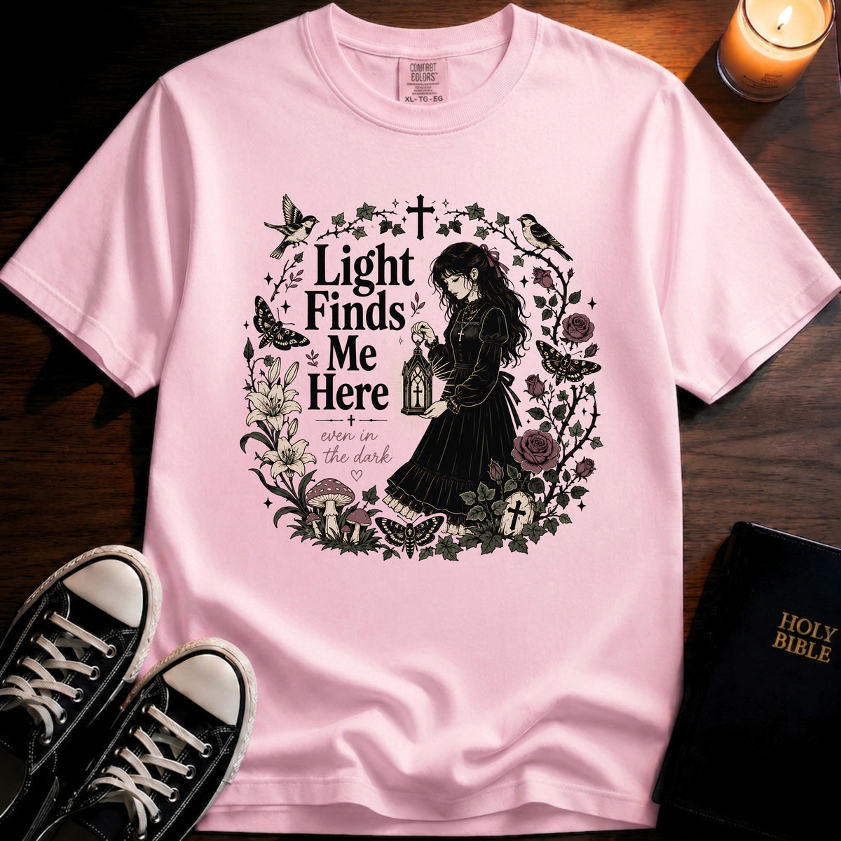 Light Finds Me Here T-Shirt