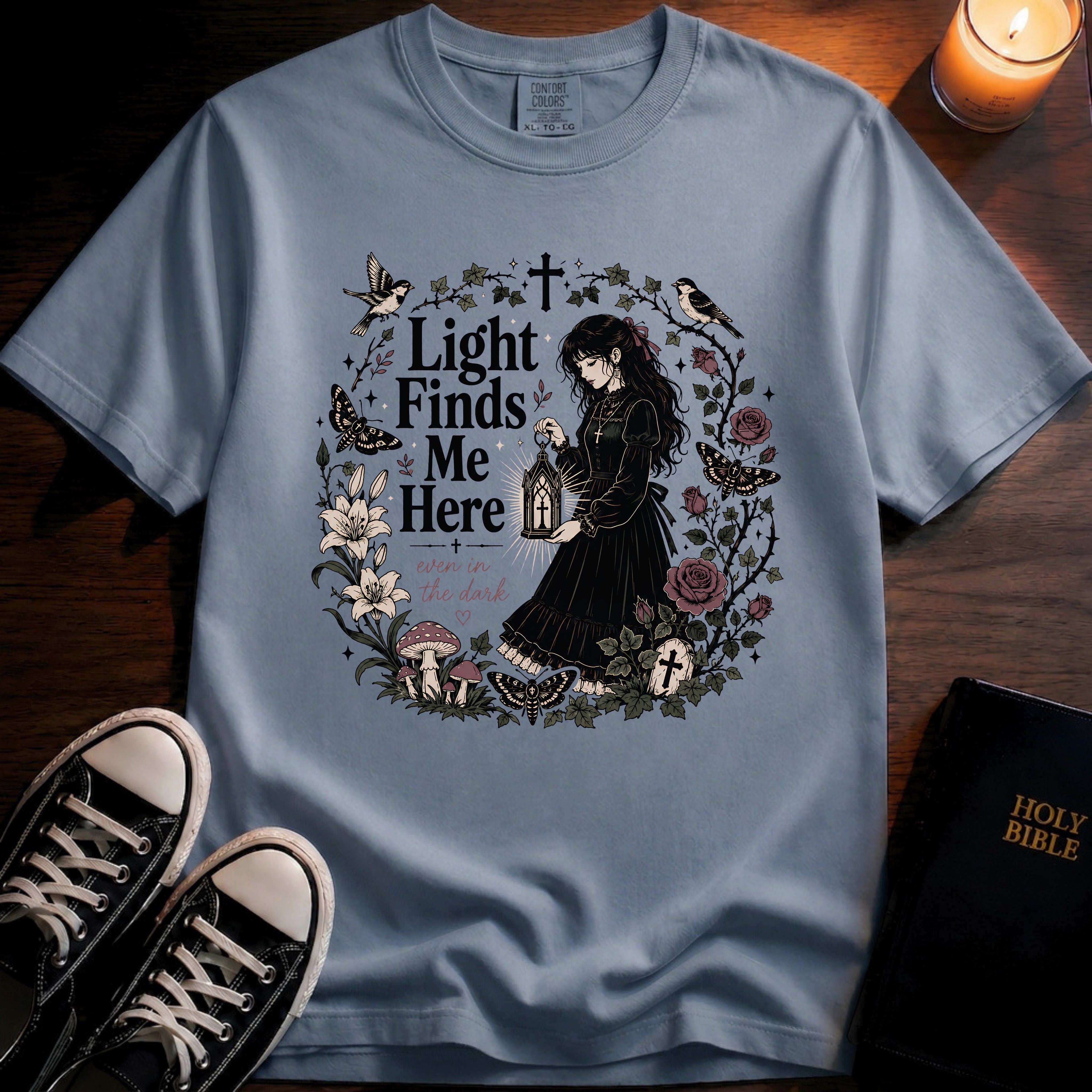 Light Finds Me Here T-Shirt