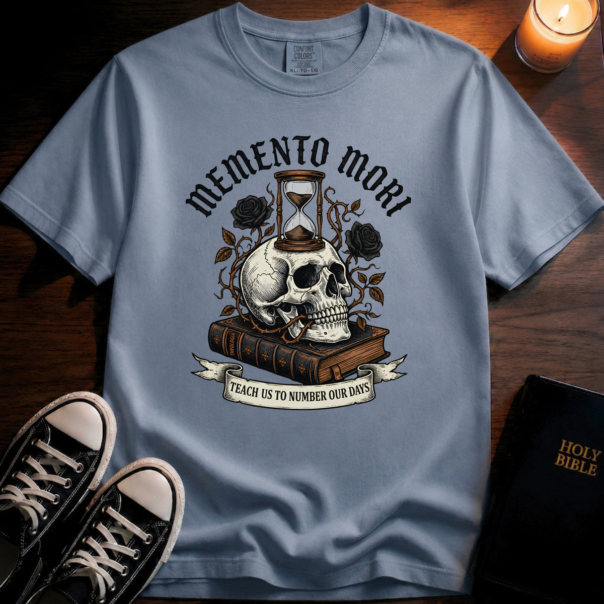 Memento Mori Skull & Hourglass T-Shirt