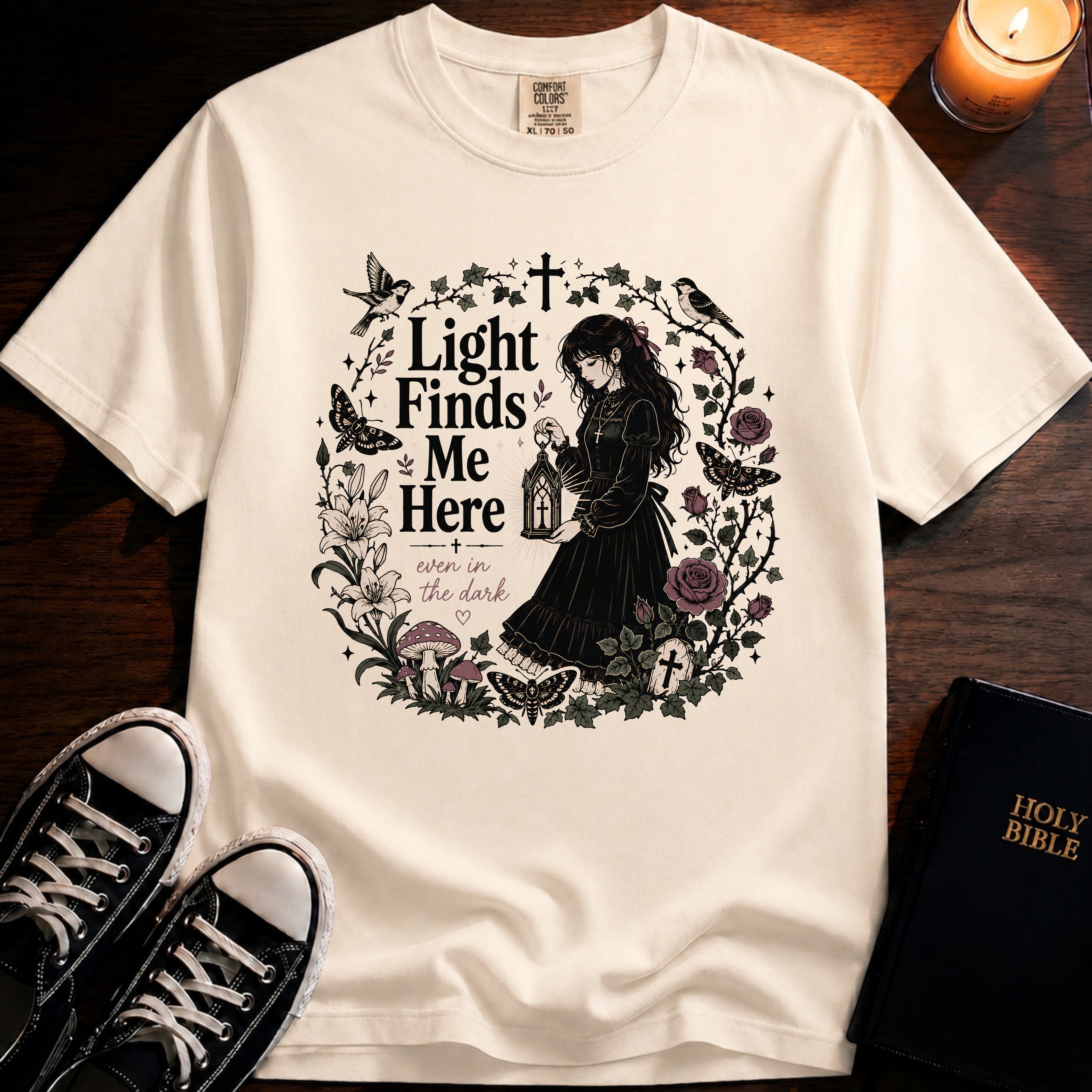 Light Finds Me Here T-Shirt