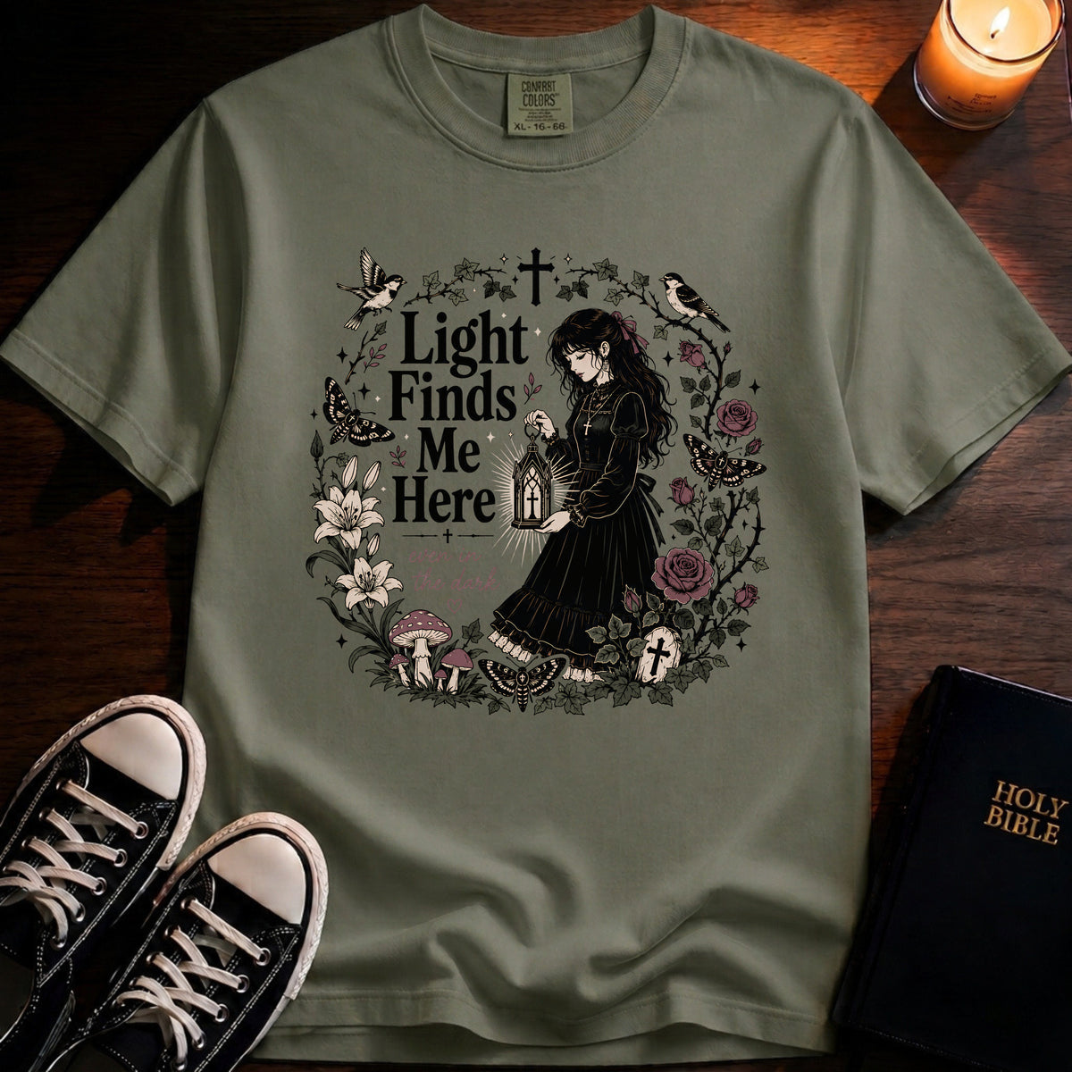 Light Finds Me Here T-Shirt