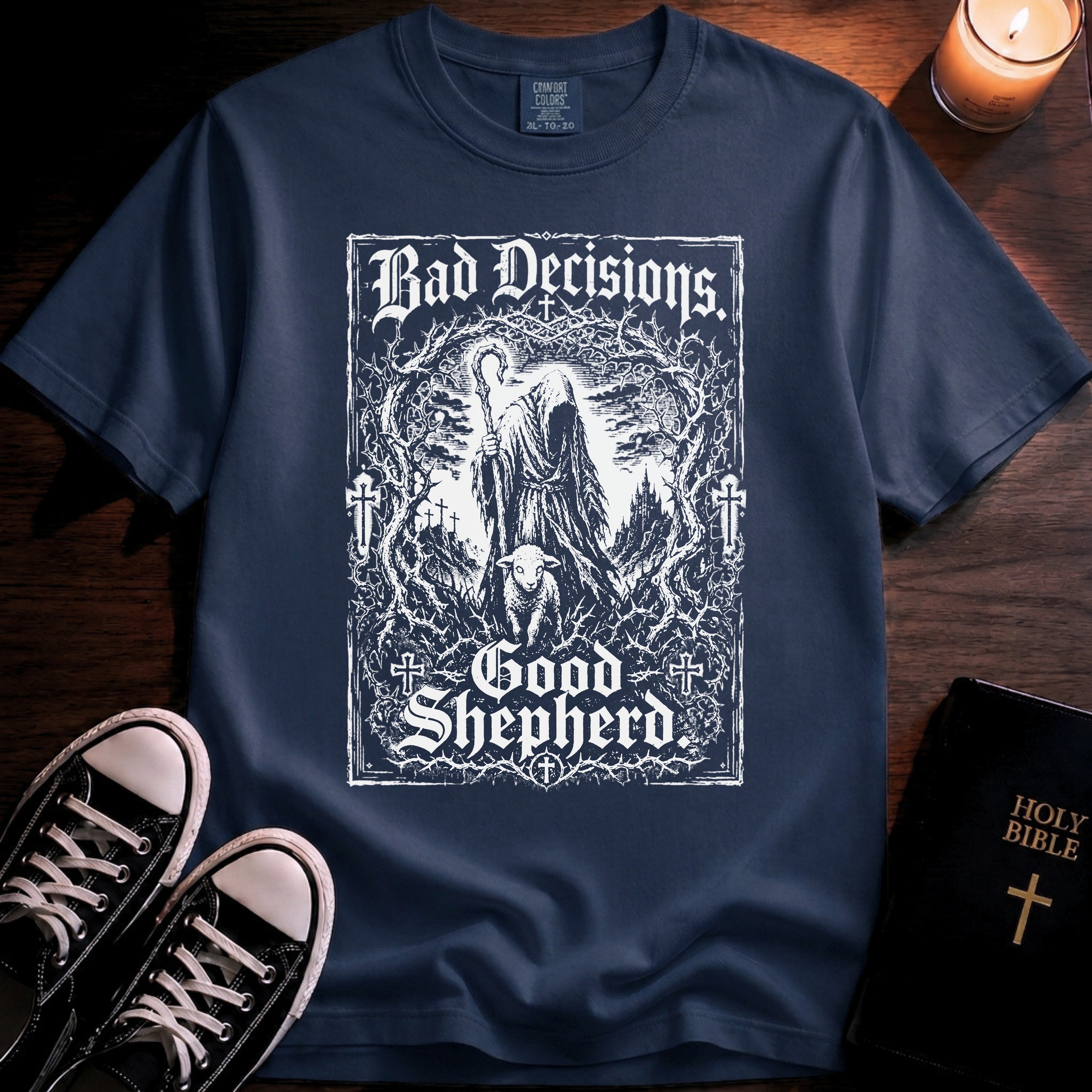 Bad Decisions Good Shepherd T-Shirt