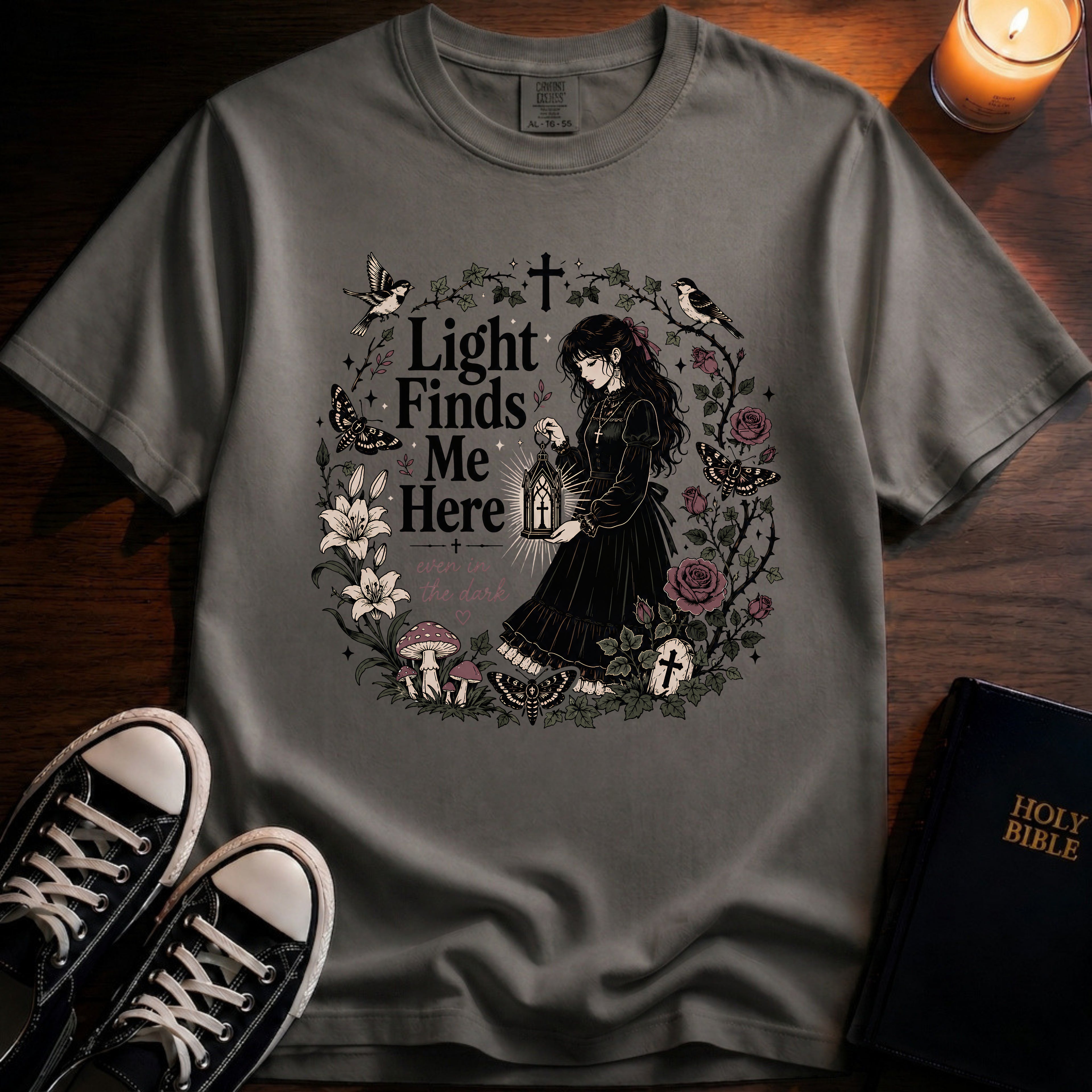 Light Finds Me Here T-Shirt