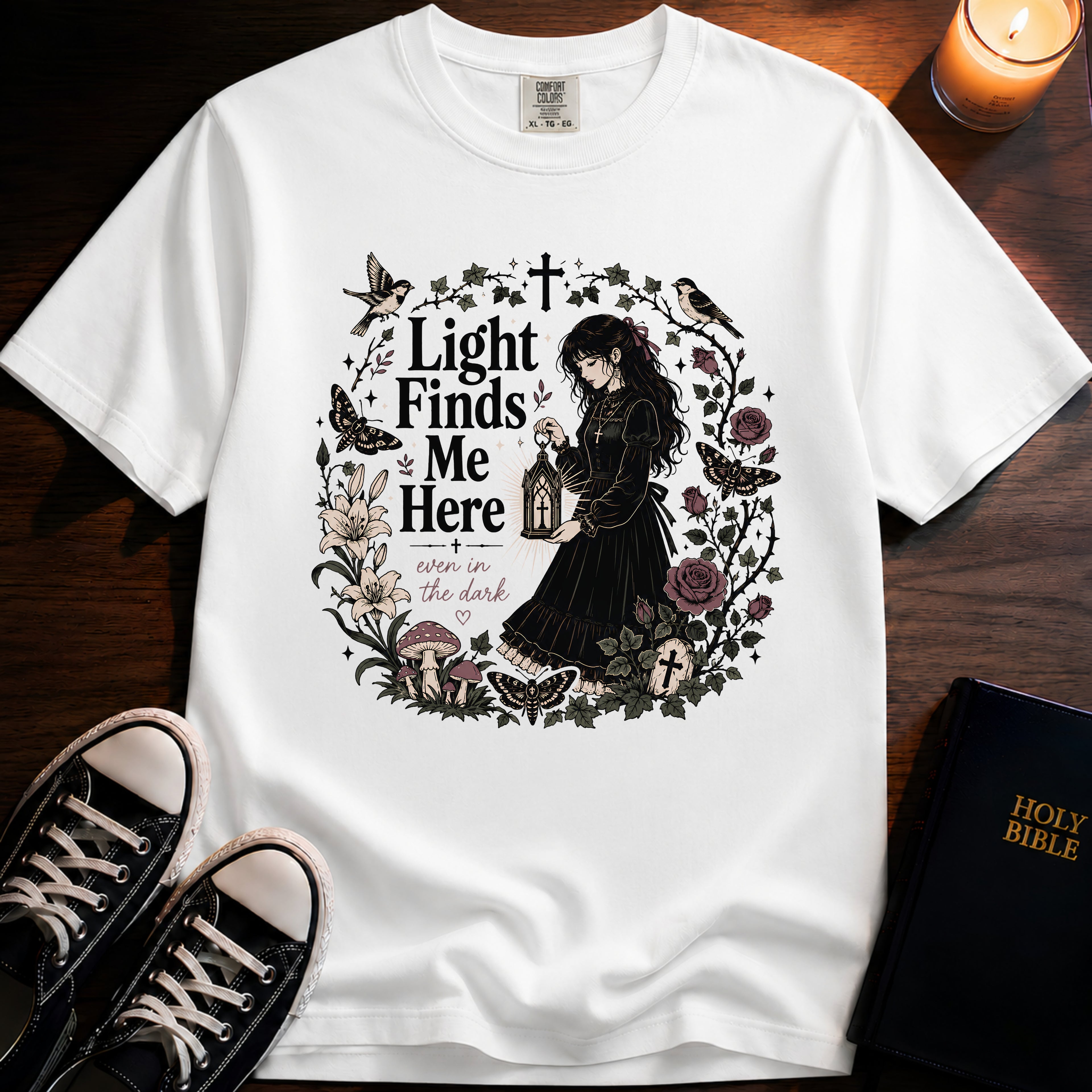 Light Finds Me Here T-Shirt